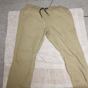 MENS SIZE MEDIUM KHAKI JOGGERS